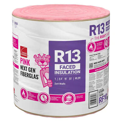 stock image of R13 insulation