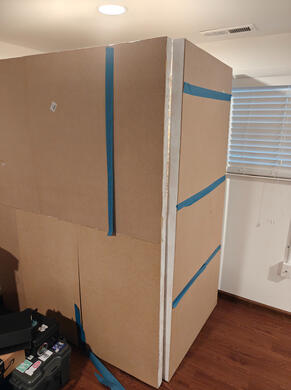 The outside of the booth, when fully assembled.